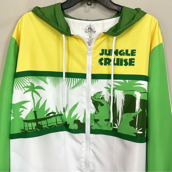 Disney Parks Jungle Cruise Jacket Windbreaker NWT Hooded Magic Kingdom Sz 3X - Picture 2 of 7